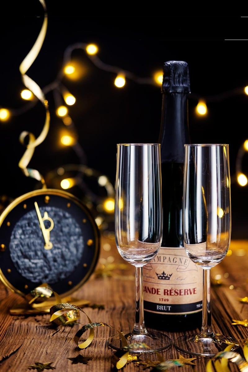 Starry Night Champagne Flutes